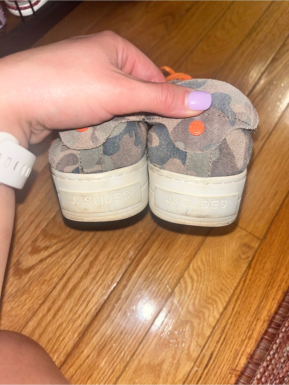 Camo and Orange J / Slides Sneakers - Picture 3 of 6